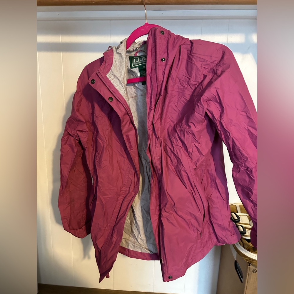 LL Bean rain coat.